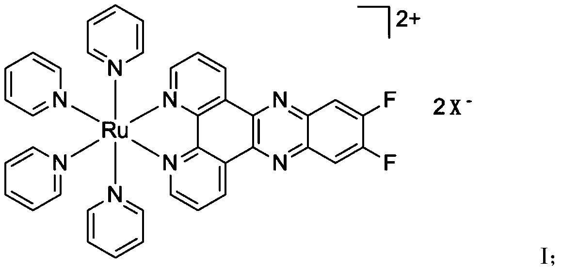 Polypyridine ruthenium complex and preparing method and application thereof