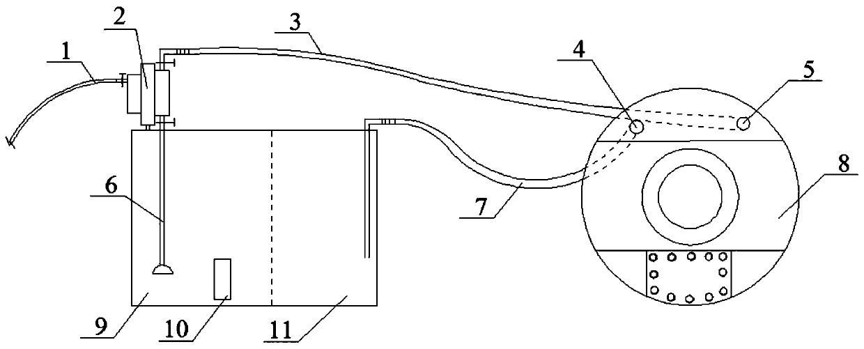 Pulse washing device for scale impurities in high-power motor cooler