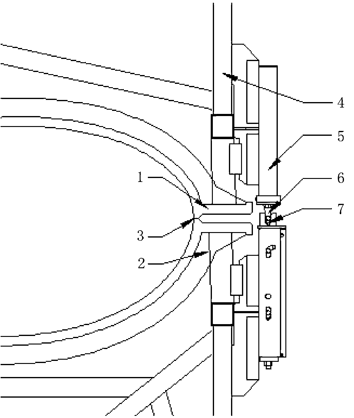 Device for locating female die of fan blade