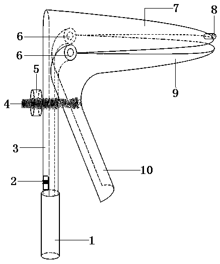 Application method for duckbilled gynecological examination appliance