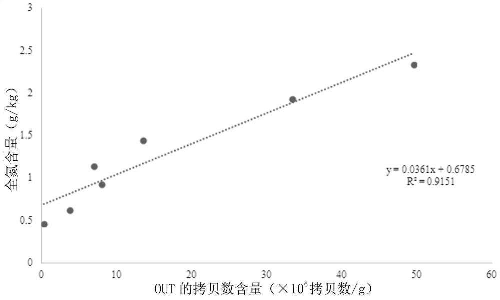 Method for rapidly detecting total nitrogen content of urban green land soil by using archaea molecular marker OTU300