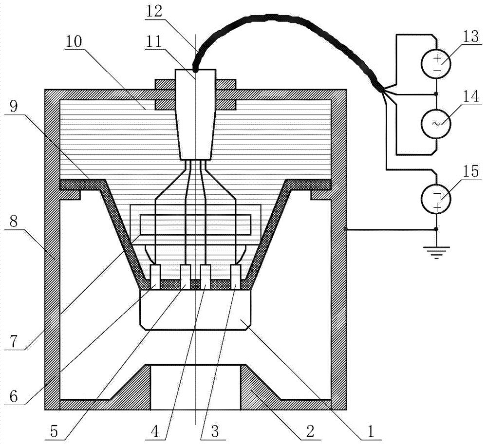 Electronic gun special for electron beam bombardment furnace