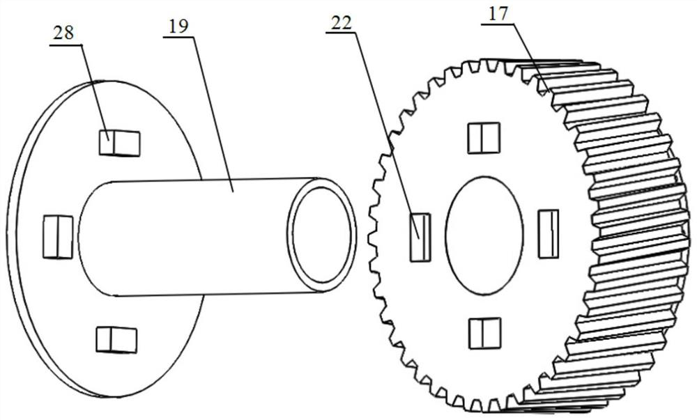 Split herringbone gear and planetary transmission device thereof