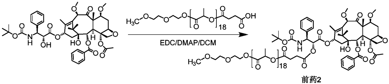 Cabazitaxel-oligo/polylactic acid coupled prodrug, preparation thereof, preparation method and application of preparation