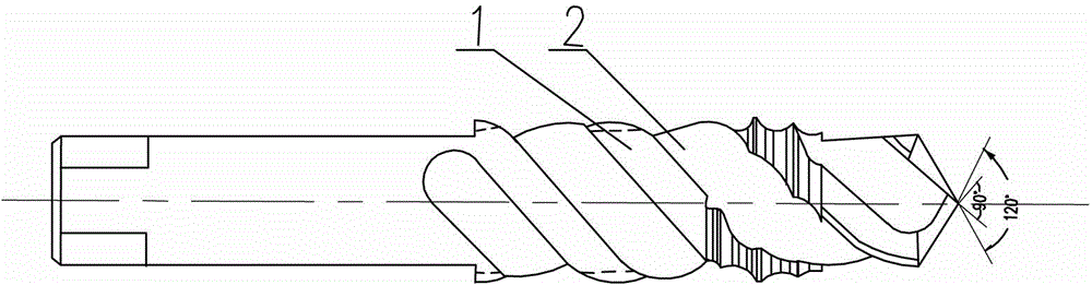 Tapping drill bit for orthopaedic medical inner and outer fixation instrument