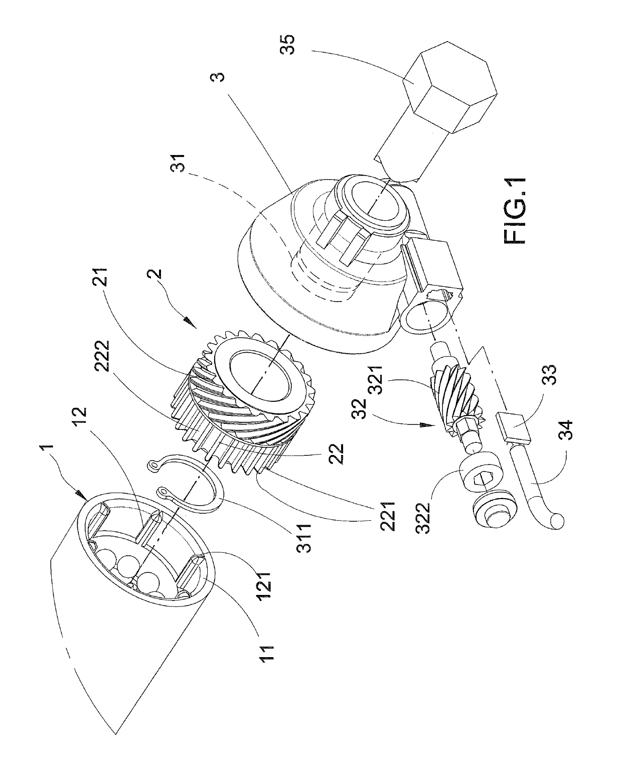 Wheel speed sensor driving mechanism