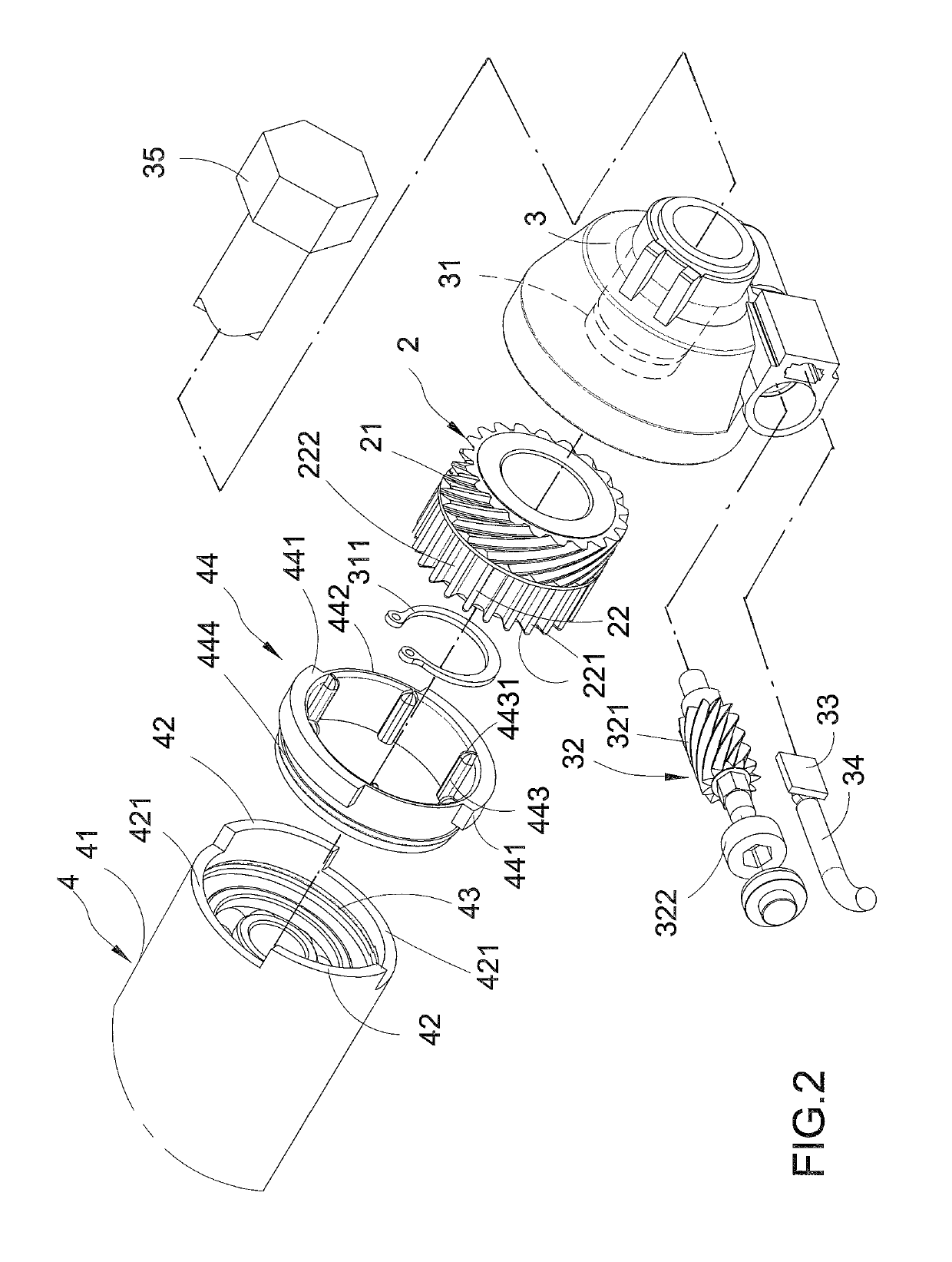 Wheel speed sensor driving mechanism