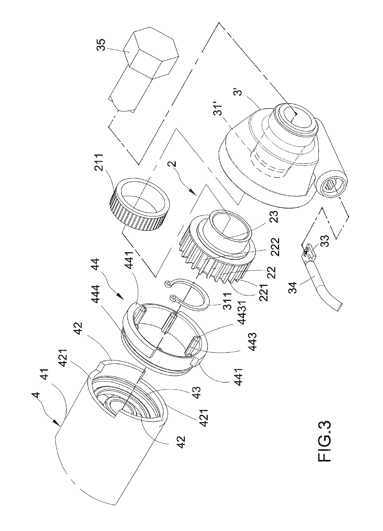 Wheel speed sensor driving mechanism