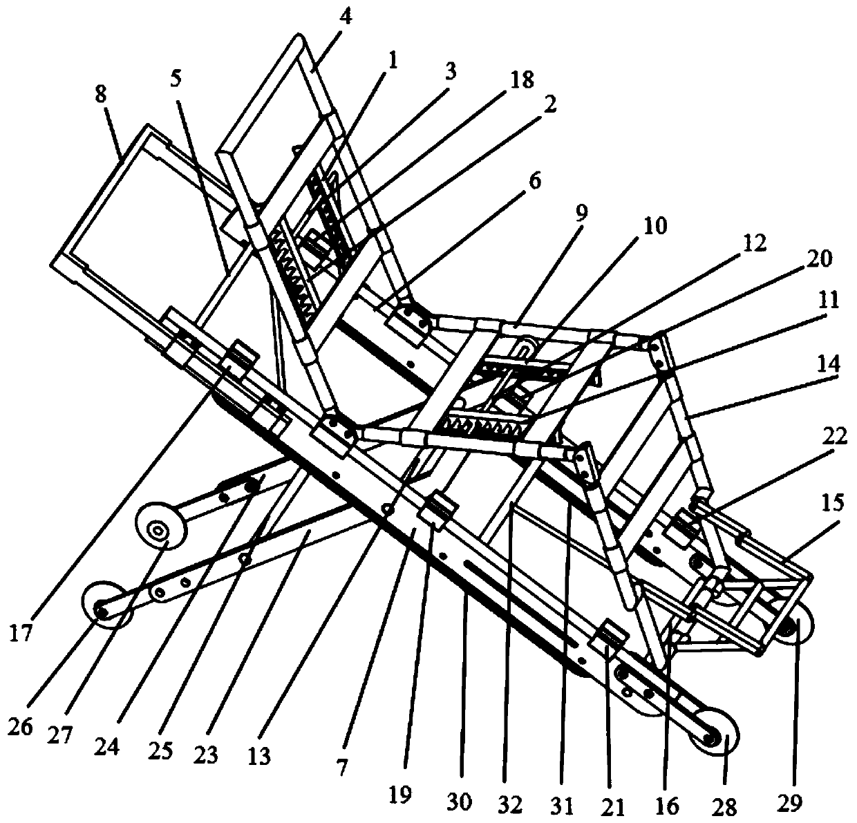 A multifunctional portable crawler stretcher