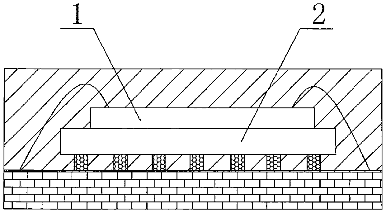 Packaging structure adopting flexible substrate and TSV chip and manufacturing method of packaging structure