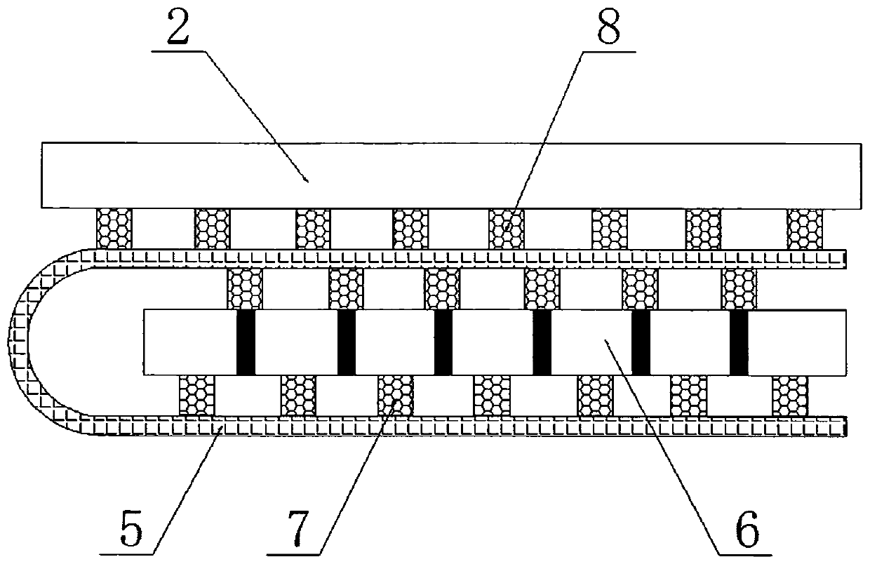 Packaging structure adopting flexible substrate and TSV chip and manufacturing method of packaging structure