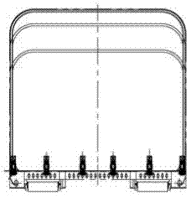 Folding tarpaulin of flat pallet