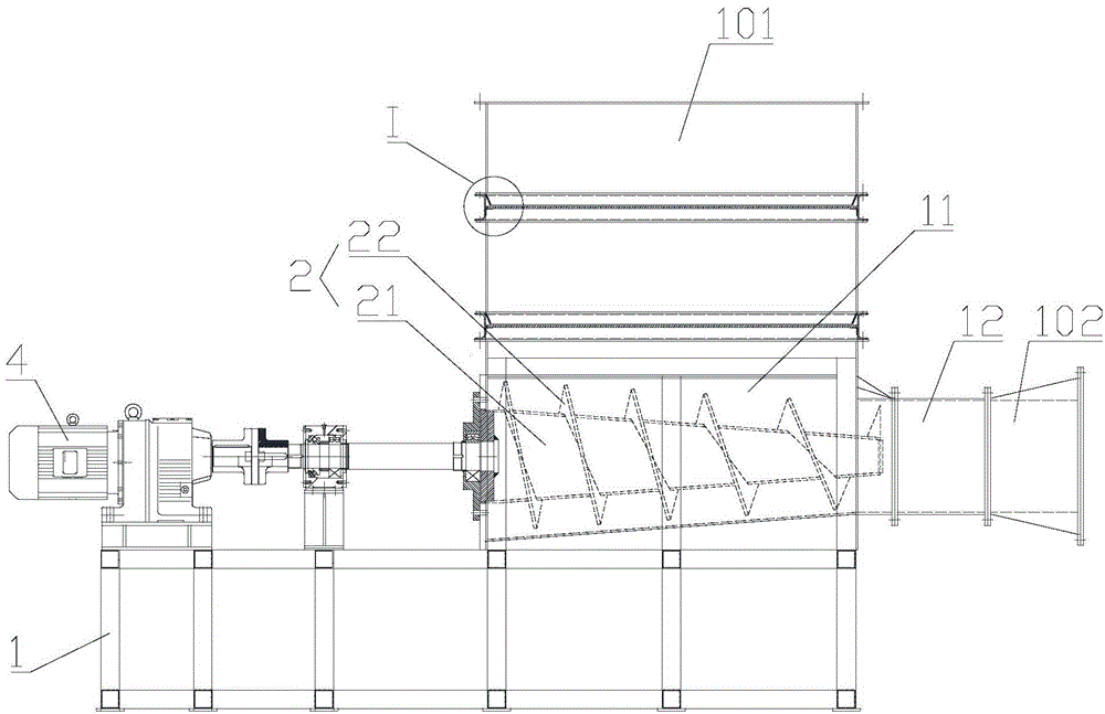 Material-plug-type spiral feeder