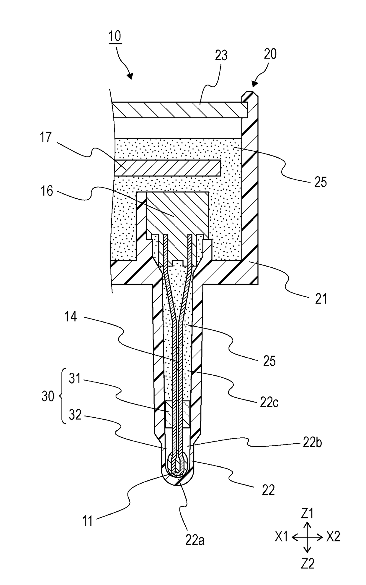 Temperature sensor and position detection device