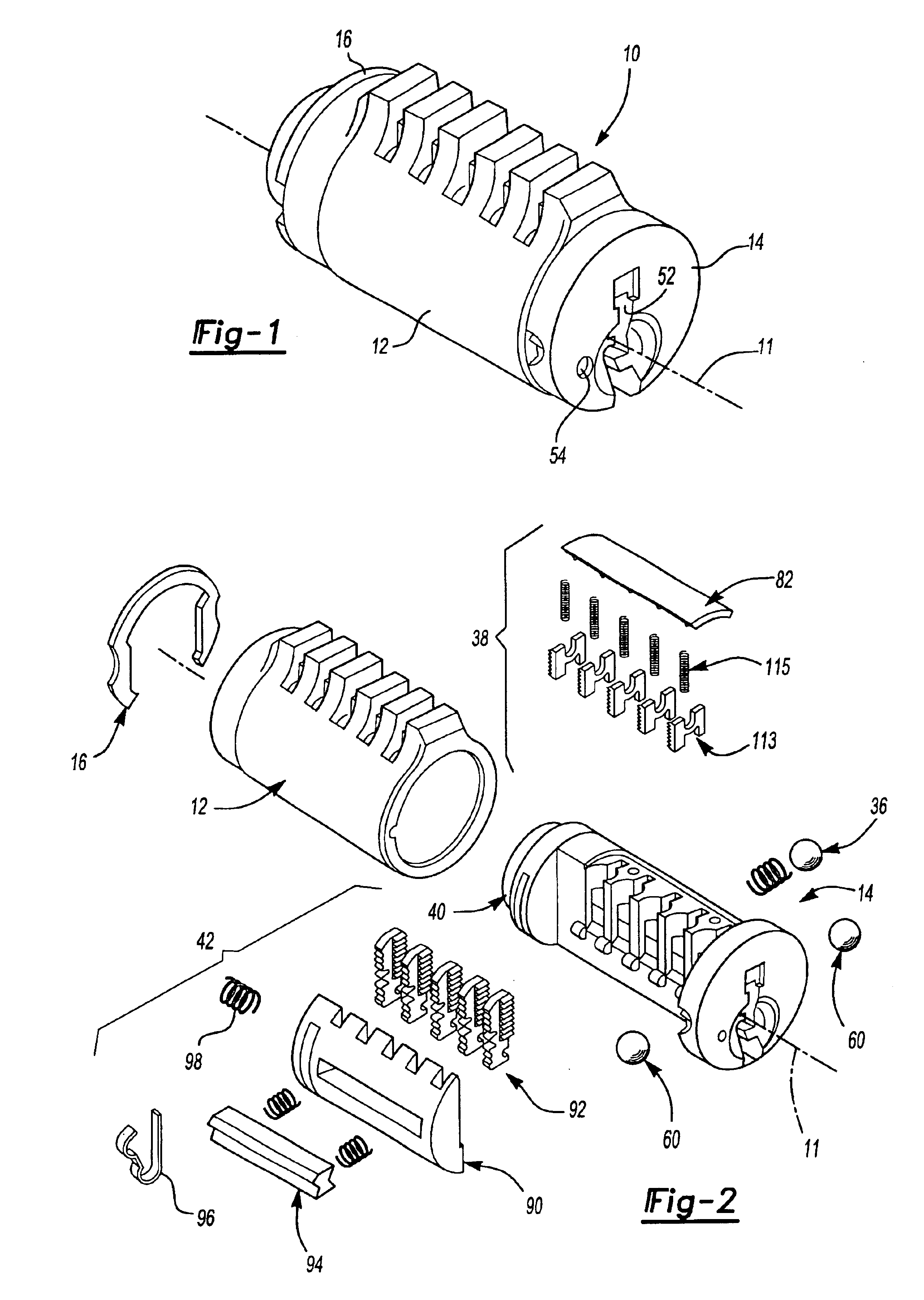 Re-keyable lock assembly