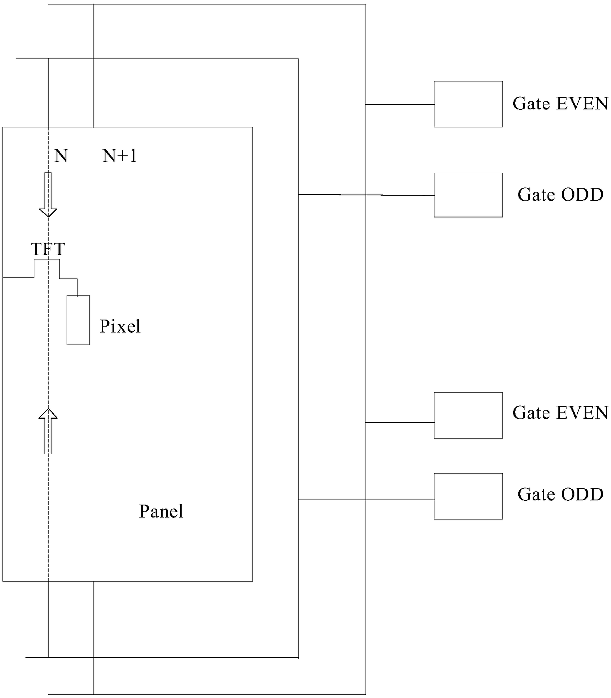 Display panel test circuit, system and method