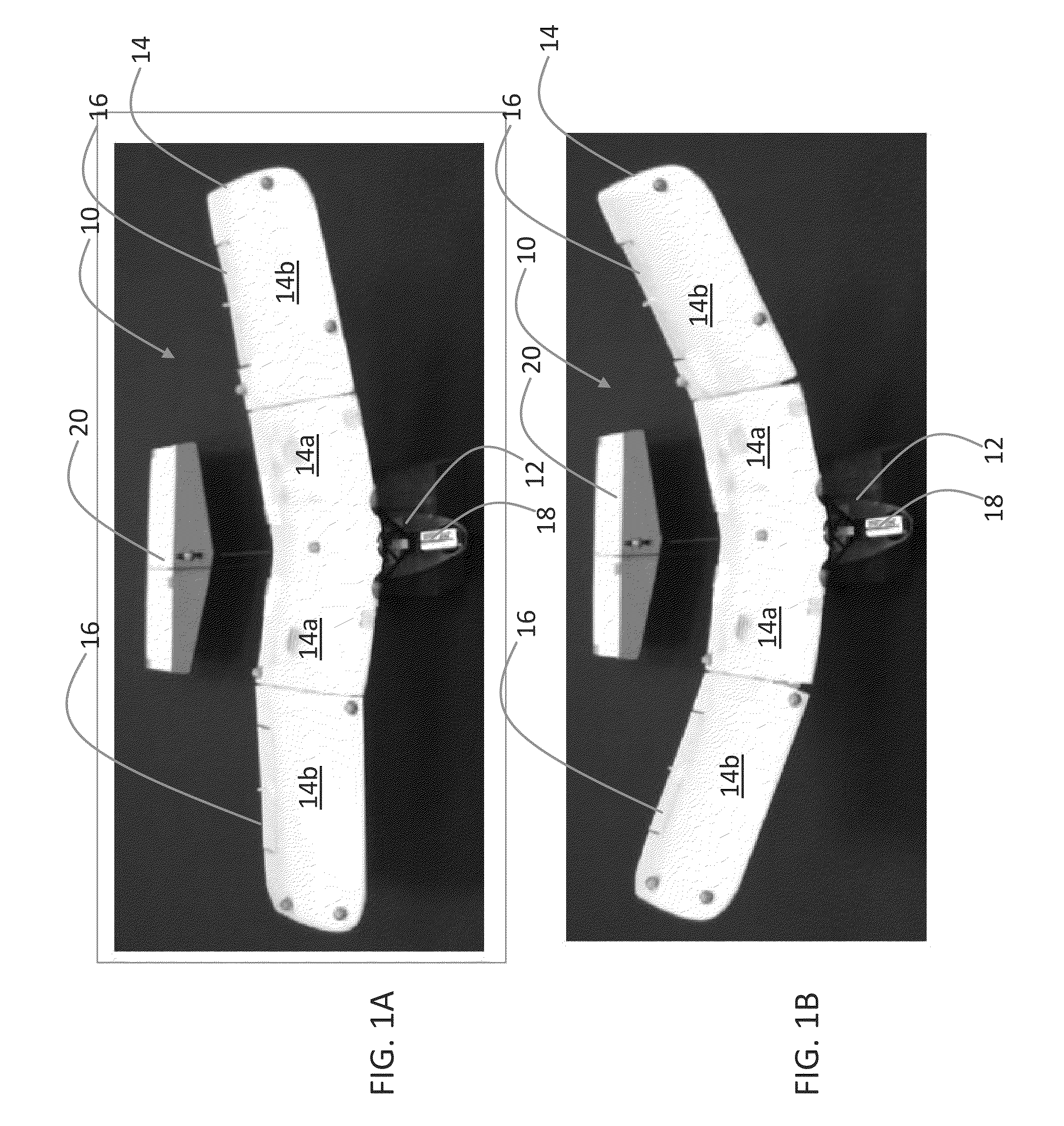 Controlled transitory or sustained gliding flight with dihedral angle and trailing flaps