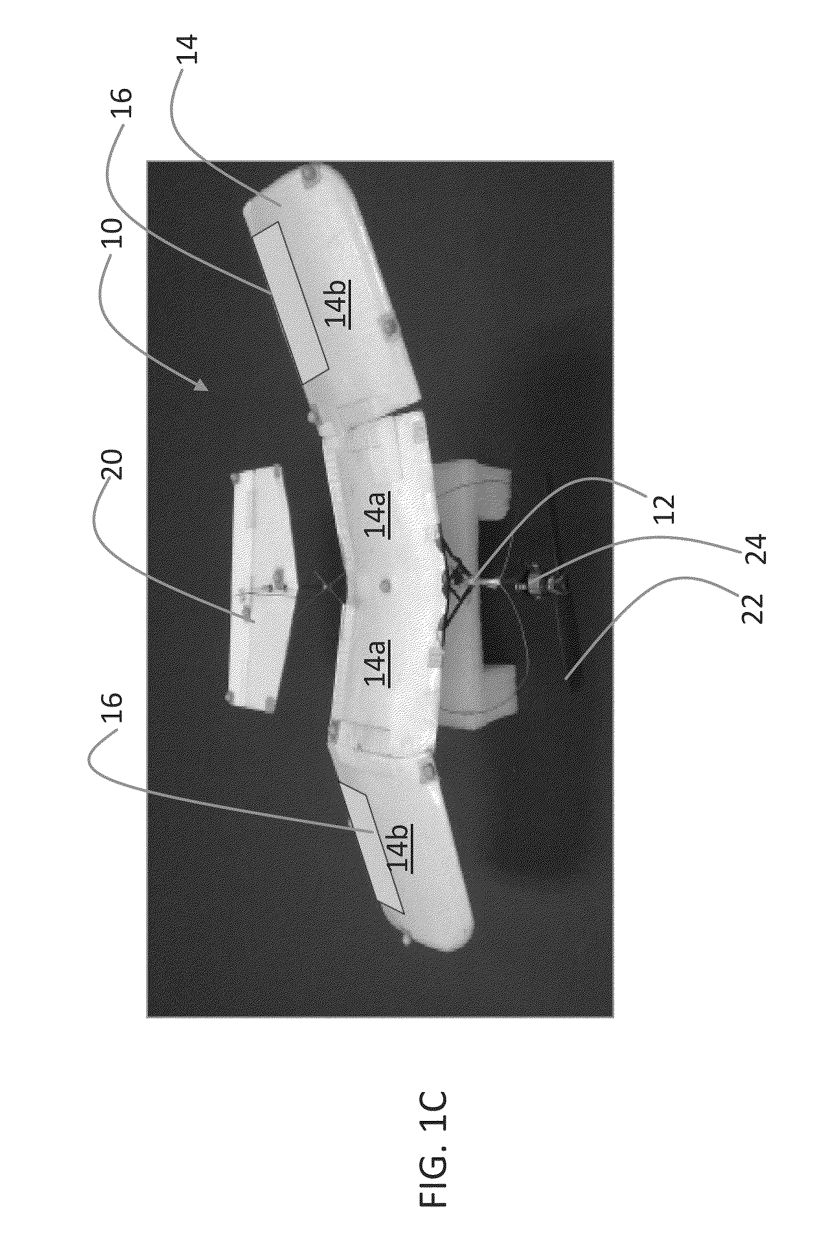 Controlled transitory or sustained gliding flight with dihedral angle and trailing flaps