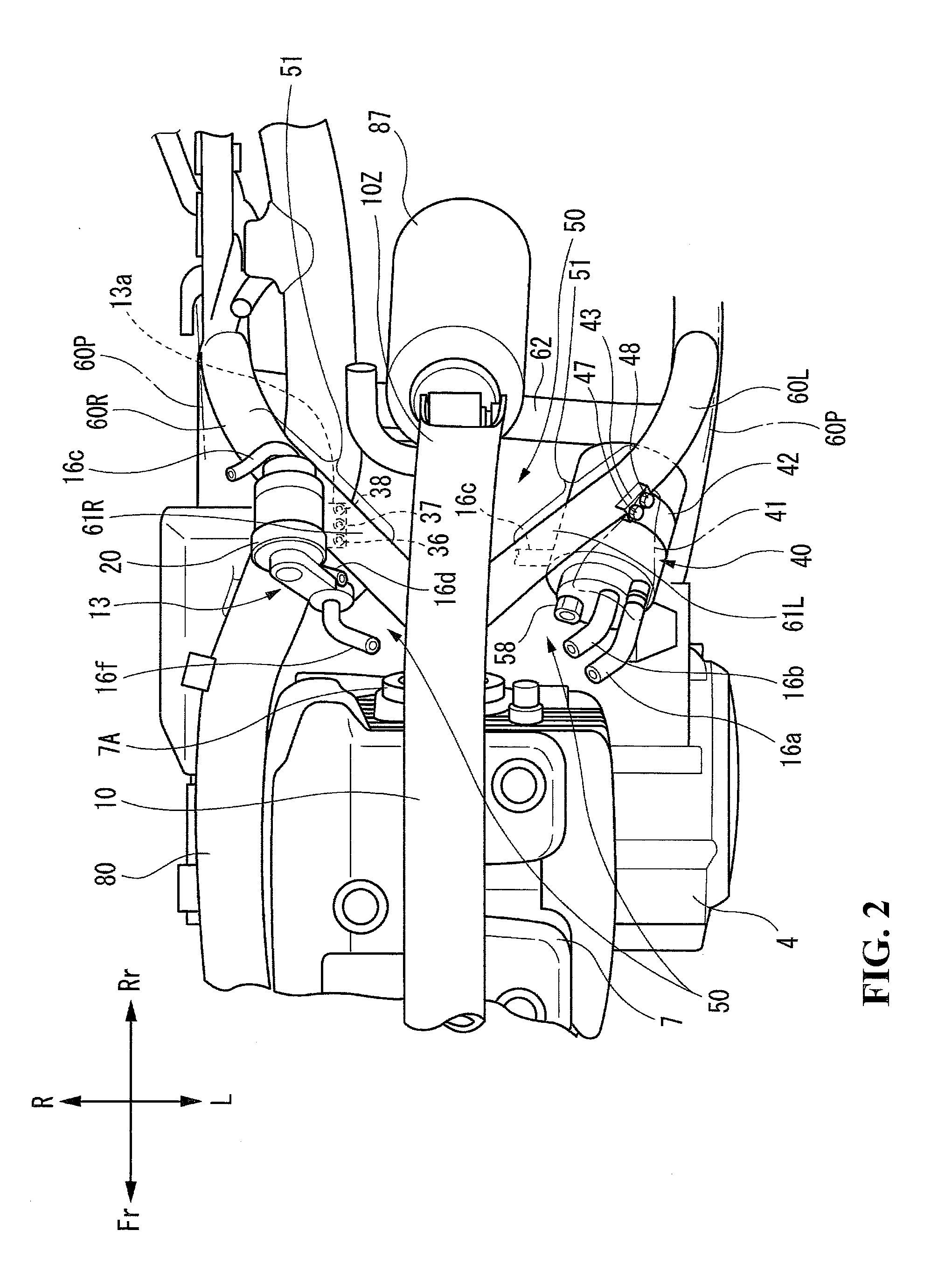 Fuel supply structure of saddle-ride type vehicle