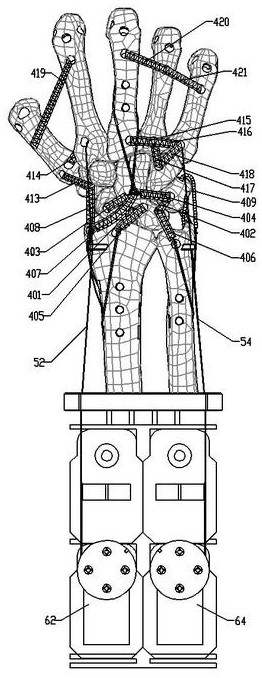 Bionic tension and compression body two degrees of freedom mechanical wrist