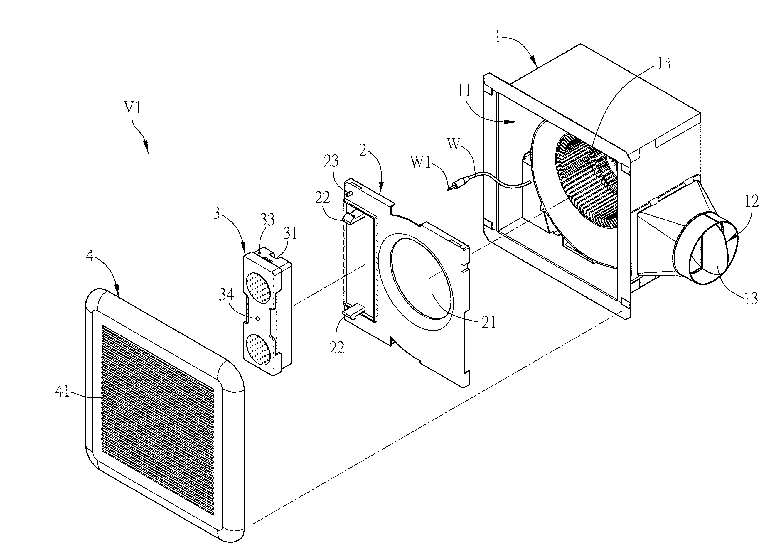 Ventilation fan with speaker