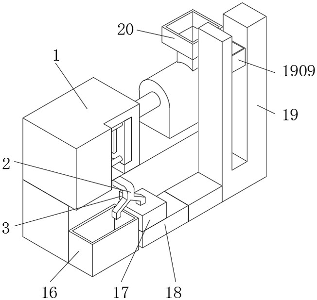 Waste cleaning device for injection molding machine and using method