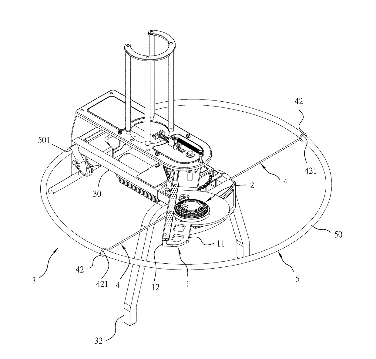 Safety Ring Support for Throwing Trap