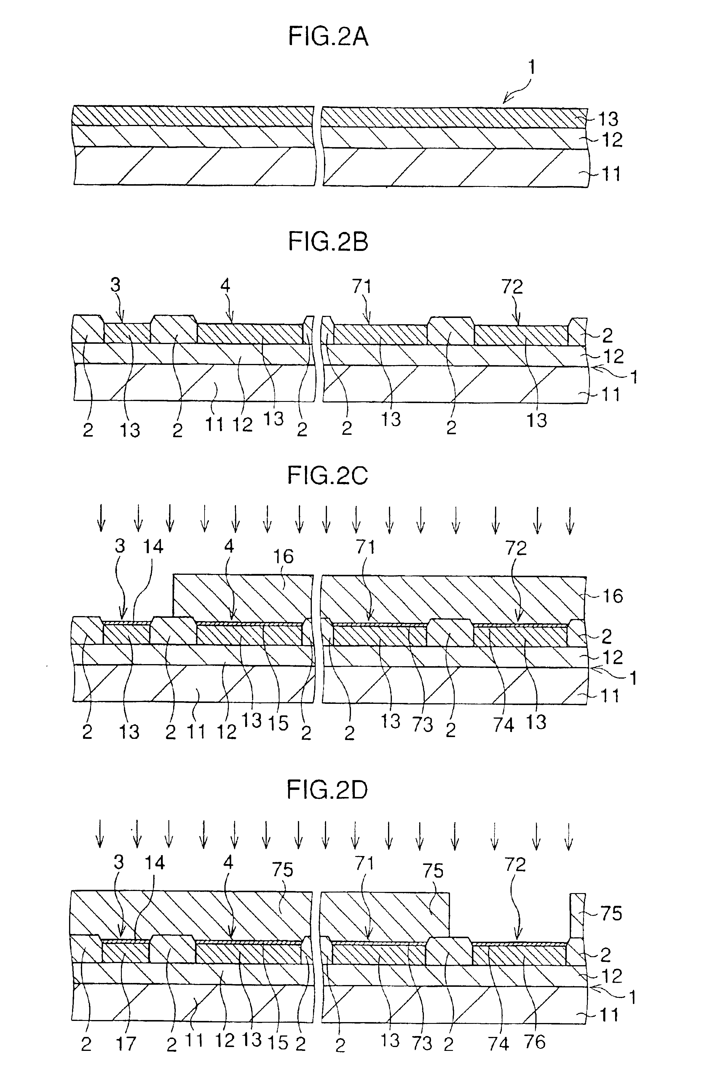 Non-volatile semiconductor memory with single layer gate structure