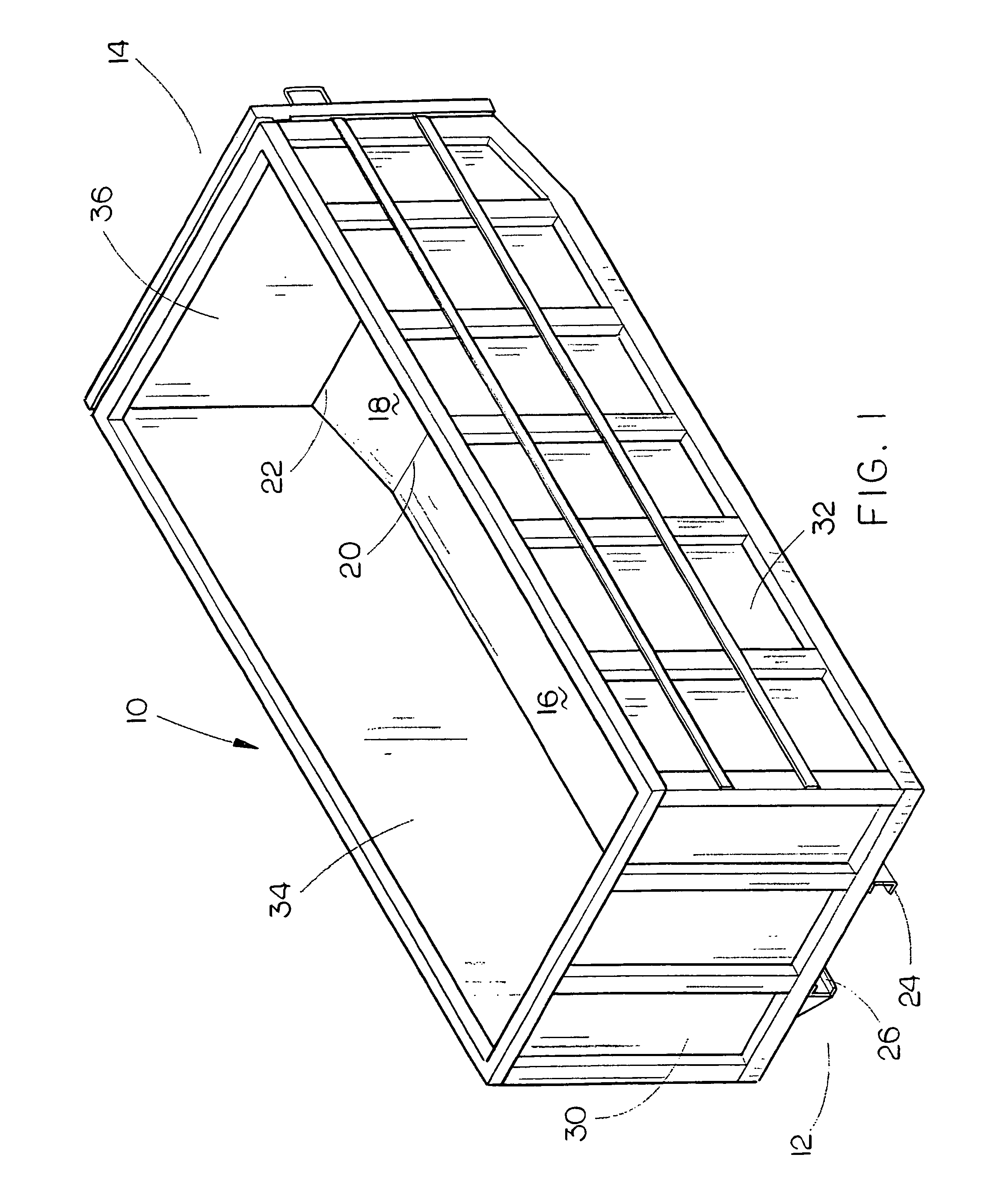 Roll-off tub style container