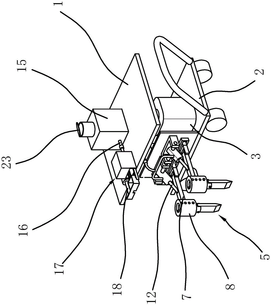 A garden soil loosening and fertilizing machine