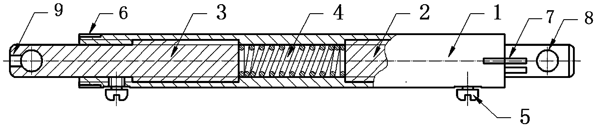 Cable net reflecting surface developable antenna thread differential motion cable length adjusting device and adjusting method