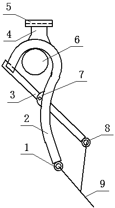 Anti-falling protective device for pole tower ascending with self-locking function