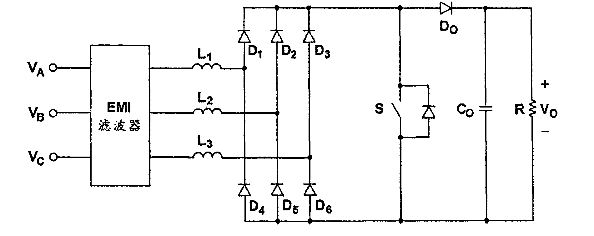 Three-phase soft-switched PCF rectifiers