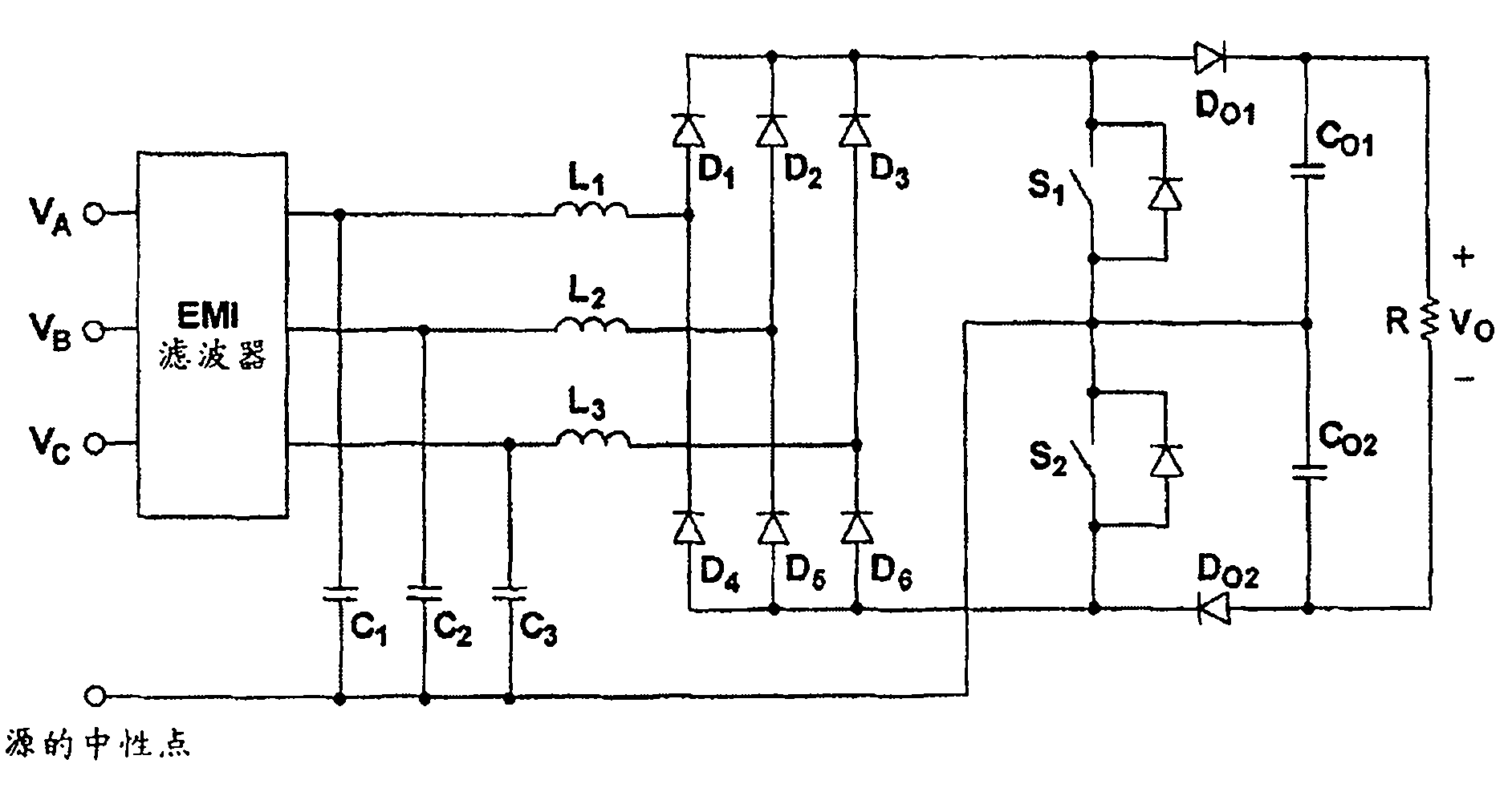 Three-phase soft-switched PCF rectifiers