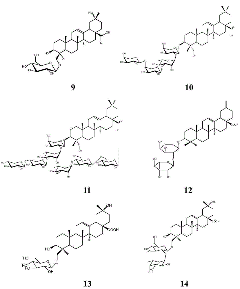 Methyl reduced oleanane triterpenoid saponin, preparation method of its active composition and application thereof