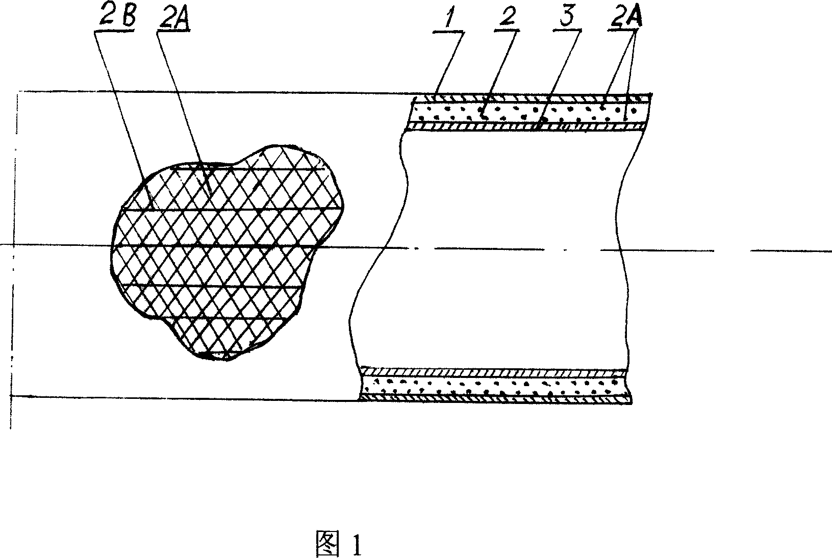 Antistatic flame-proof light high-intensity resin steel mesh composite tube and production technique