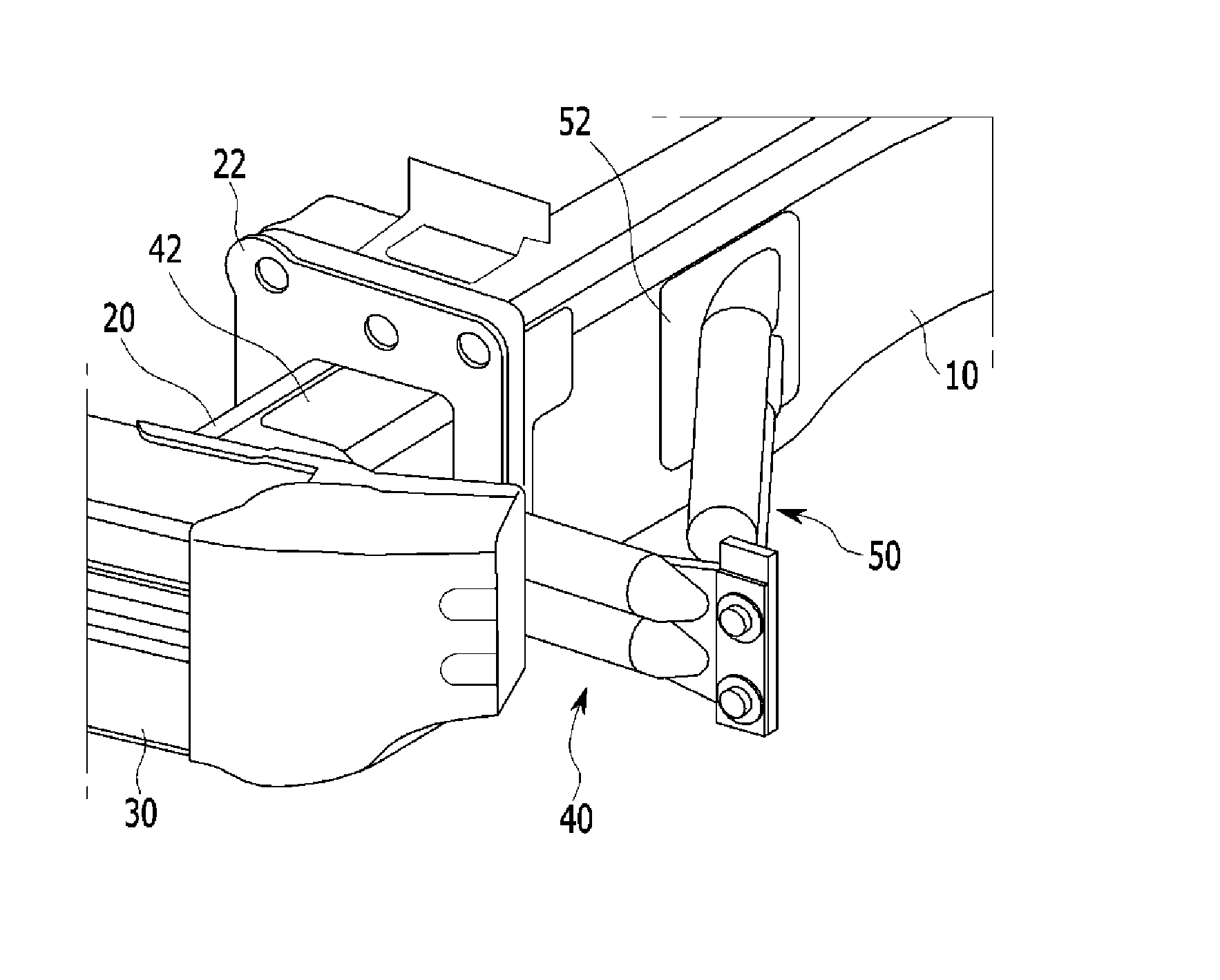 Vehicle body reinforcing structure for coping with small overlap collision