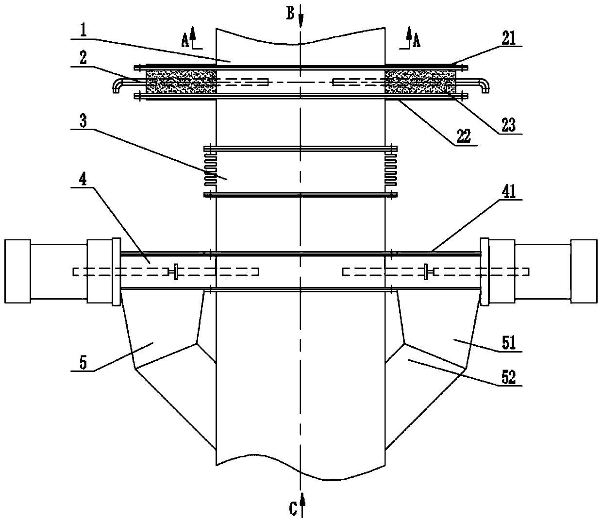 Leakage-proof blanking device for roller press