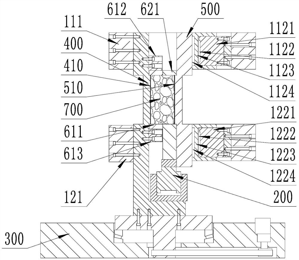 Rock mass shear test system for high energy accelerator ct scan