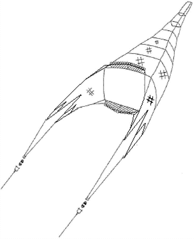 Method enabling trawl net to vertically expand