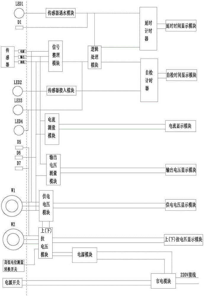 Detector for fuel oil filter water level sensor