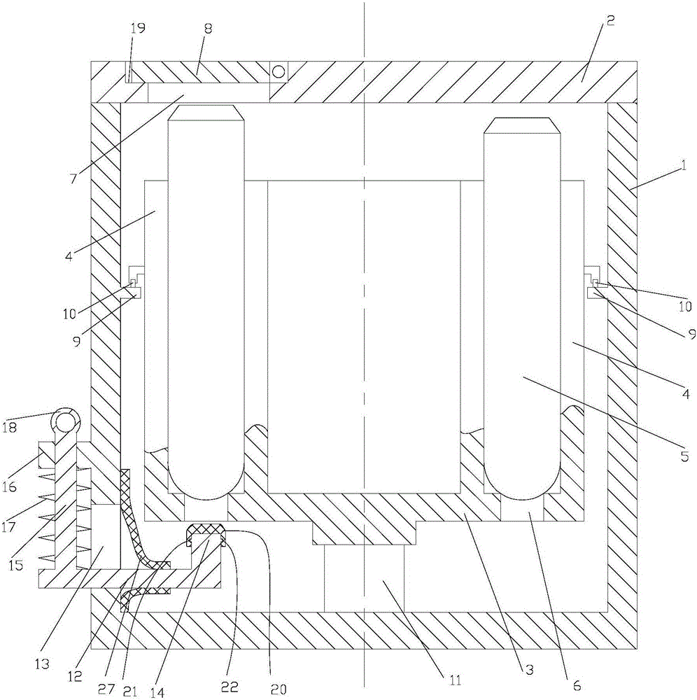 Device for storing cold drinks on dune buggy