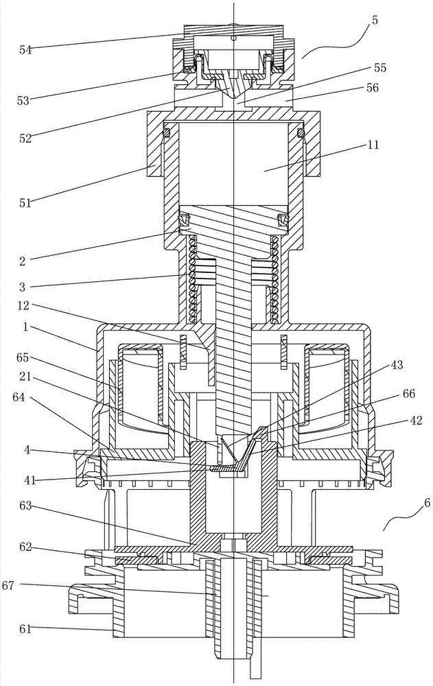 An opening device and a flushing device controlled by water pressure