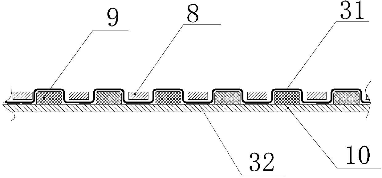 Polarizing LED (Light-Emitting Diode) display screen based on polarizing film and method for forming polarizing film