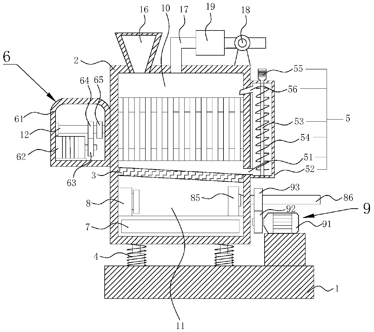 Medical plastic garbage efficient processing device