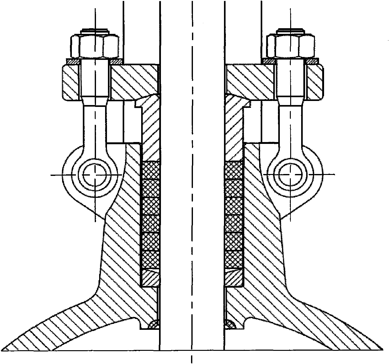 Floating shaft lever sealing structure