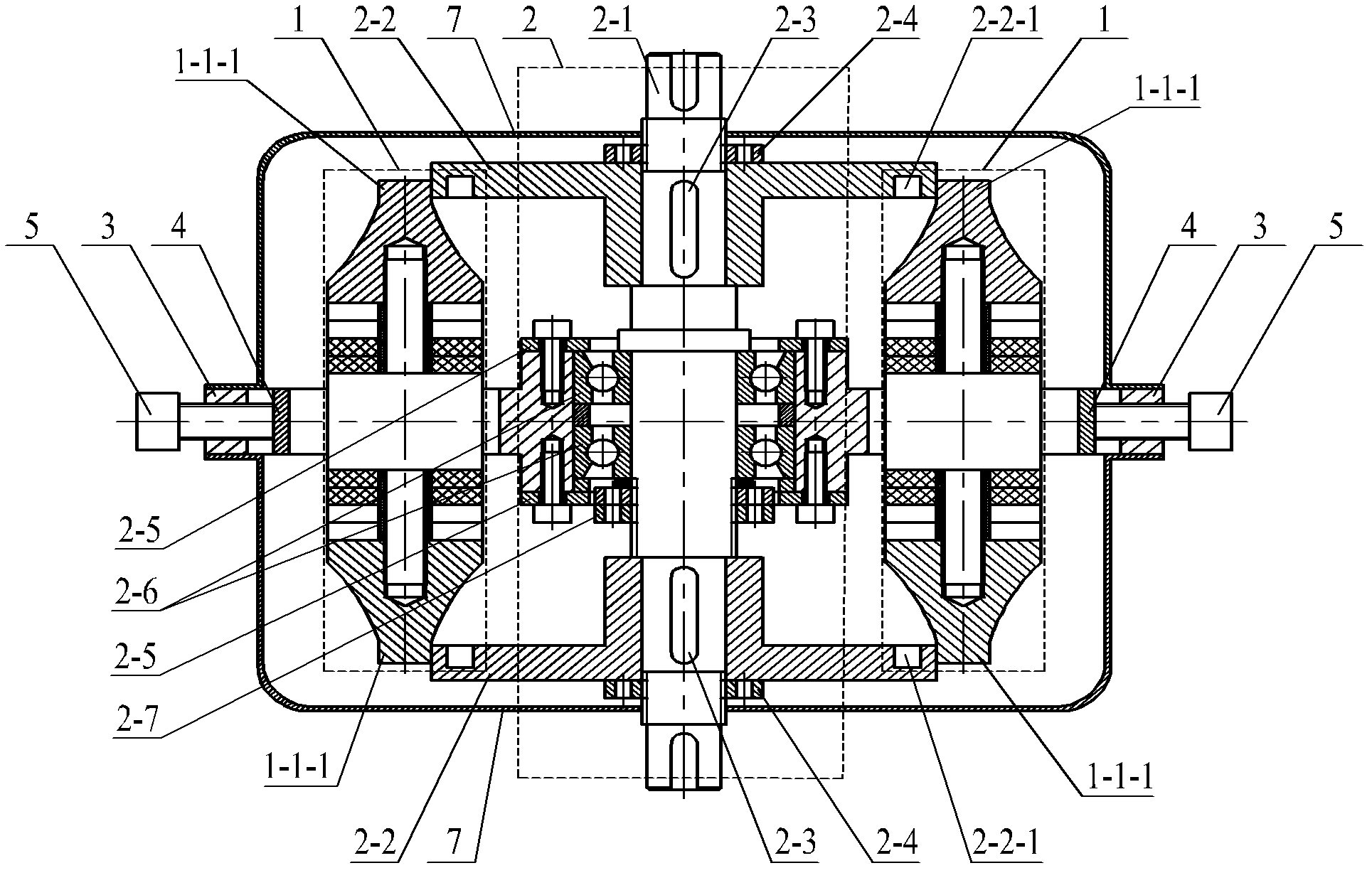 Rotary motor using composite bending vibration biped linear ultrasonic oscillators