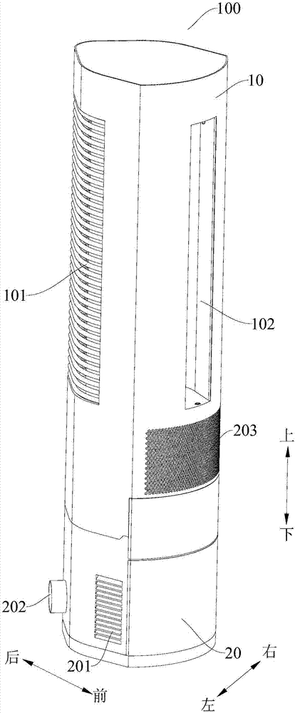 Vertical type air conditioner indoor unit and air conditioner