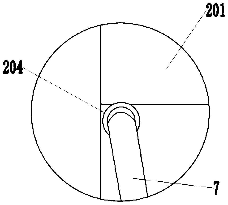 Pull rope fastening device for inner suspension holding pole during assembly of power transmission tower