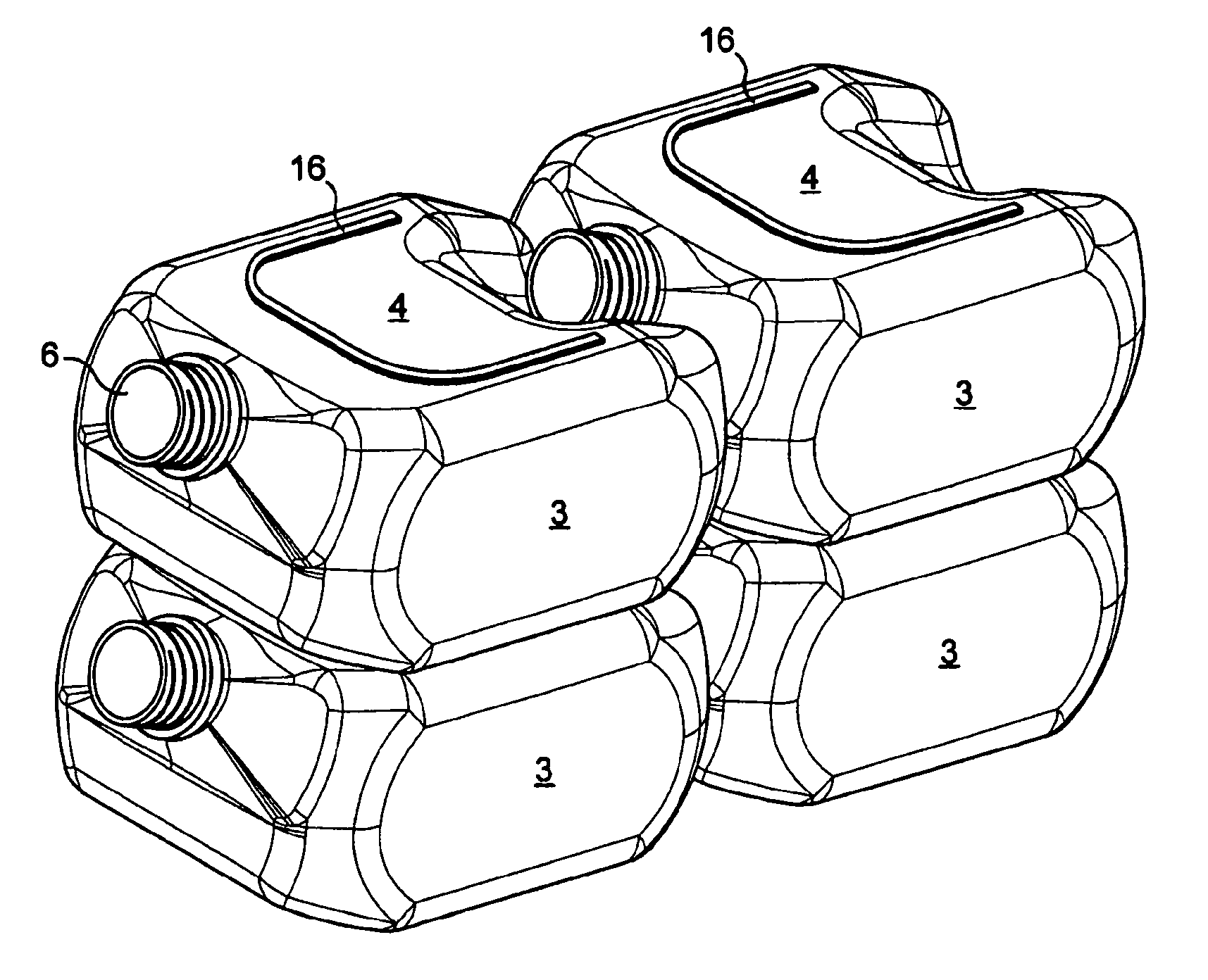 Stackable package and a packaging assembly made therewith